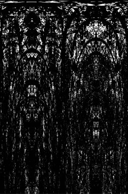 Grunge Siyah ve Beyaz Şehir Vektör Doku Şablonu. Çatlakların, lekelerin, çiplerin, çizgilerin koyu arkaplanı.