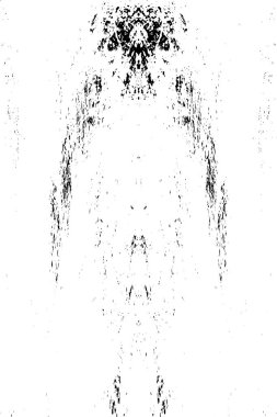 Grunge Siyah ve Beyaz Şehir Vektör Doku Şablonu. Çatlakların, lekelerin, çiplerin, çizgilerin koyu arkaplanı.