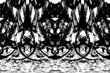 Grunge Siyah ve Beyaz Şehir Vektör Doku Şablonu. Çatlakların, lekelerin, çiplerin, çizgilerin koyu arkaplanı.