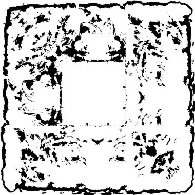 Grunge Siyah ve Beyaz Şehir Vektör Doku Şablonu. Çatlakların, lekelerin, çiplerin, çizgilerin koyu arkaplanı.