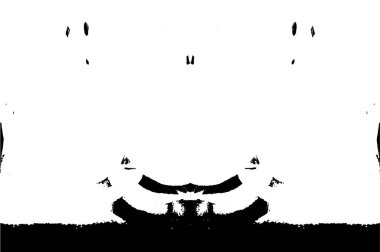 Grunge Siyah ve Beyaz Şehir Vektör Doku Şablonu. Çatlakların, lekelerin, çiplerin, çizgilerin koyu arkaplanı.