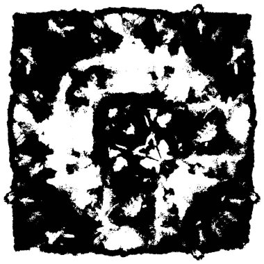 Grunge Siyah ve Beyaz Şehir Vektör Doku Şablonu. Çatlakların, lekelerin, çiplerin, çizgilerin koyu arkaplanı.