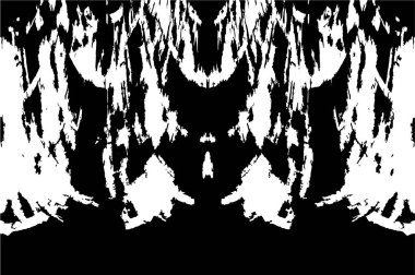 Grunge Siyah ve Beyaz Şehir Vektör Doku Şablonu. Çatlakların, lekelerin, çiplerin, çizgilerin koyu arkaplanı.