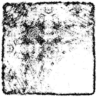 Grunge Siyah ve Beyaz Şehir Vektör Doku Şablonu. Çatlakların, lekelerin, çiplerin, çizgilerin koyu arkaplanı.