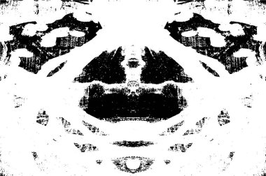 Grunge Siyah ve Beyaz Şehir Vektör Doku Şablonu. Çatlakların, lekelerin, çiplerin, çizgilerin koyu arkaplanı.