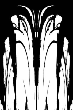 Grunge Siyah ve Beyaz Şehir Vektör Doku Şablonu. Çatlakların, lekelerin, çiplerin, çizgilerin koyu arkaplanı.