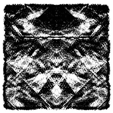 Grunge Siyah ve Beyaz Şehir Vektör Doku Şablonu. Çatlakların, lekelerin, çiplerin, çizgilerin koyu arkaplanı.