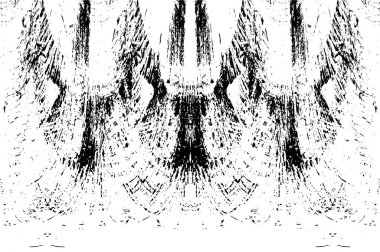 Grunge Siyah ve Beyaz Şehir Vektör Doku Şablonu. Çatlakların, lekelerin, çiplerin, çizgilerin koyu arkaplanı.