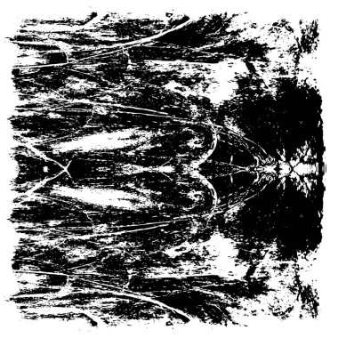 Grunge Siyah ve Beyaz Şehir Vektör Doku Şablonu. Çatlakların, lekelerin, çiplerin, çizgilerin koyu arkaplanı.