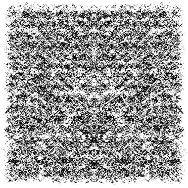 Grunge Siyah ve Beyaz Şehir Vektör Doku Şablonu. Çatlakların, lekelerin, çiplerin, çizgilerin koyu arkaplanı.