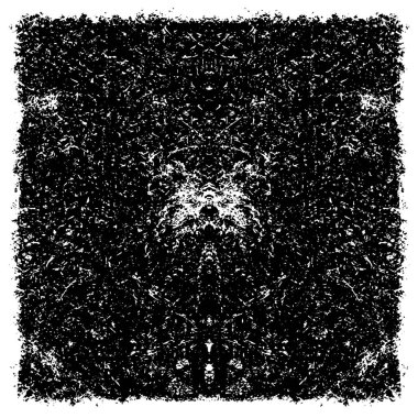 Grunge Siyah ve Beyaz Şehir Vektör Doku Şablonu. Çatlakların, lekelerin, çiplerin, çizgilerin koyu arkaplanı.