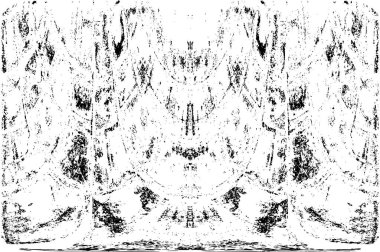 Grunge dikey olarak simetrik siyah beyaz doku. Tek renkli yıpranmış kaplama deseni. 