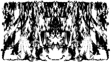 Grunge dikey olarak simetrik siyah beyaz doku. Tek renkli yıpranmış kaplama deseni. 