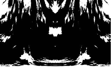 Grunge dikey olarak simetrik siyah beyaz doku. Tek renkli yıpranmış kaplama deseni. 