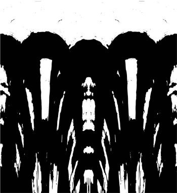 Grunge dikey olarak simetrik siyah beyaz doku. Tek renkli yıpranmış kaplama deseni. 