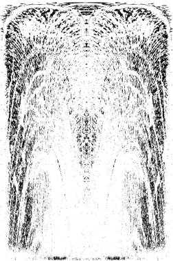 Grunge dikey olarak simetrik siyah beyaz doku. Tek renkli yıpranmış kaplama deseni. 