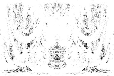 Grunge dikey olarak simetrik siyah beyaz doku. Tek renkli yıpranmış kaplama deseni. 