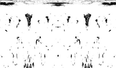 Grunge dikey olarak simetrik siyah beyaz doku. Tek renkli yıpranmış kaplama deseni. 
