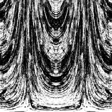 Grunge dikey olarak simetrik siyah beyaz doku. Tek renkli yıpranmış kaplama deseni. 
