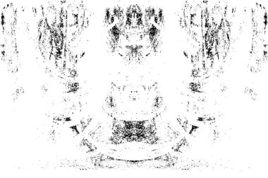 Grunge dikey olarak simetrik siyah beyaz doku. Tek renkli yıpranmış kaplama deseni. 