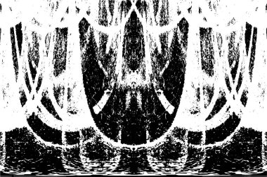 Grunge dikey olarak simetrik siyah beyaz doku. Tek renkli yıpranmış kaplama deseni. 