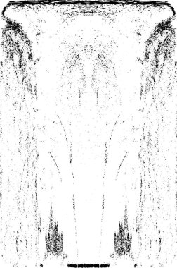 Grunge dikey olarak simetrik siyah beyaz doku. Tek renkli yıpranmış kaplama deseni. 