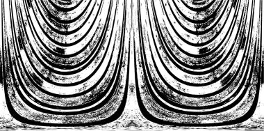 Grunge dikey olarak simetrik siyah beyaz doku. Tek renkli yıpranmış kaplama deseni. 