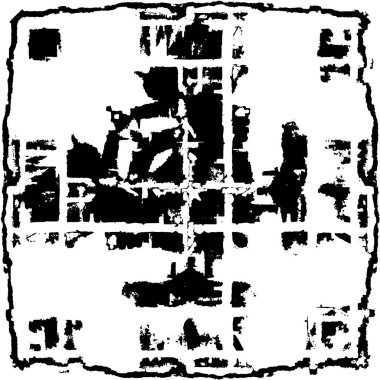 siyah ve beyaz grunge monokrom çizimi