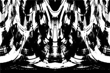 siyah ve beyaz grunge monokrom çizimi