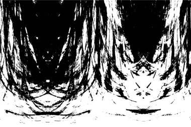 siyah ve beyaz grunge monokrom çizimi