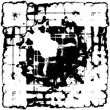 siyah ve beyaz grunge monokrom çizimi