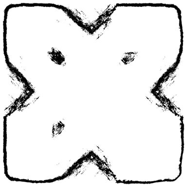 siyah ve beyaz grunge monokrom çizimi