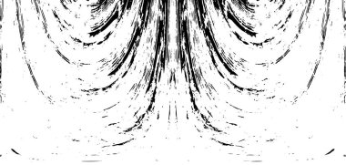 Grunge dikey olarak simetrik siyah beyaz doku. Tek renkli yıpranmış kaplama deseni. 