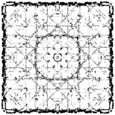 siyah ve beyaz grunge kirli vintage monokrom çizimi