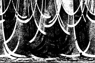 siyah ve beyaz grunge kirli vintage monokrom çizimi