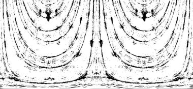 Grunge dikey olarak simetrik siyah beyaz doku. Tek renkli yıpranmış kaplama deseni. 