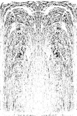 Grunge dikey olarak simetrik siyah beyaz doku. Tek renkli yıpranmış kaplama deseni. 