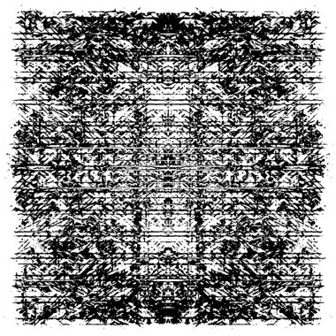 Siyah beyaz dokuda sıkıntılı arkaplan, soyut vektör çizimi