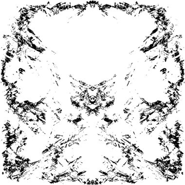 Siyah beyaz dokuda sıkıntılı arkaplan, soyut vektör çizimi