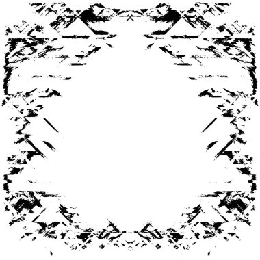 Siyah beyaz dokuda sıkıntılı arkaplan, soyut vektör çizimi