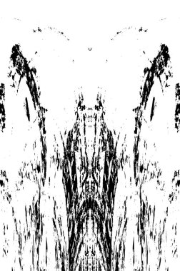 Siyah beyaz dokuda sıkıntılı arkaplan, soyut vektör çizimi