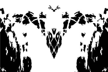 Siyah beyaz dokuda sıkıntılı arkaplan, soyut vektör çizimi