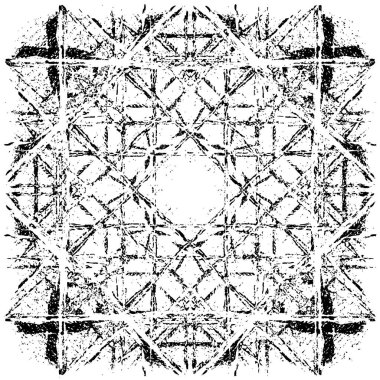 Siyah beyaz dokuda sıkıntılı arkaplan, soyut vektör çizimi