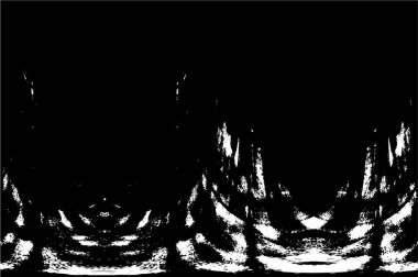 Siyah beyaz dokuda sıkıntılı arkaplan, soyut vektör çizimi