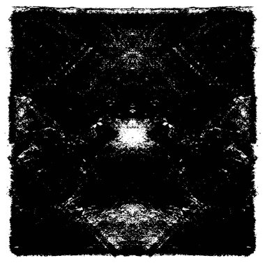 Siyah beyaz dokuda sıkıntılı arkaplan, soyut vektör çizimi