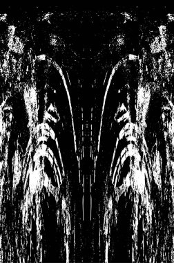 Siyah beyaz dokuda sıkıntılı arkaplan, soyut vektör çizimi