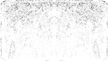 Siyah beyaz dokuda sıkıntılı arkaplan, soyut vektör çizimi