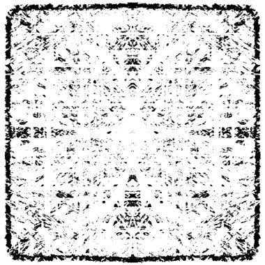 Siyah beyaz dokuda sıkıntılı arkaplan, soyut vektör çizimi