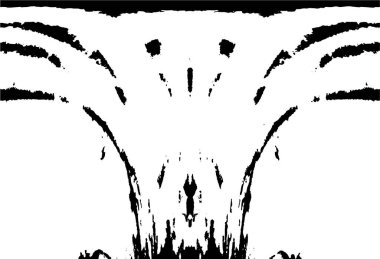 Siyah beyaz dokuda sıkıntılı arkaplan, soyut vektör çizimi