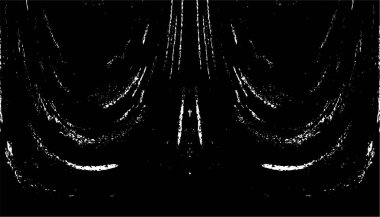 Grunge dikey olarak simetrik siyah beyaz doku. Tek renkli yıpranmış kaplama deseni. 